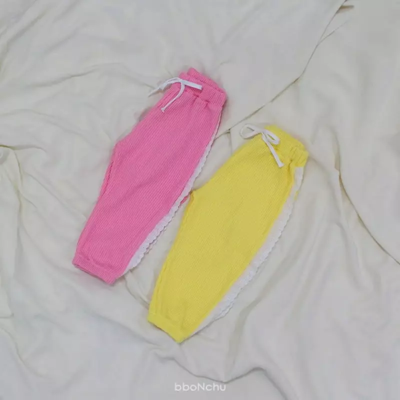 Bbonchu - Korean Children Fashion - #magicofchildhood - Lace Jogger Pants - 2