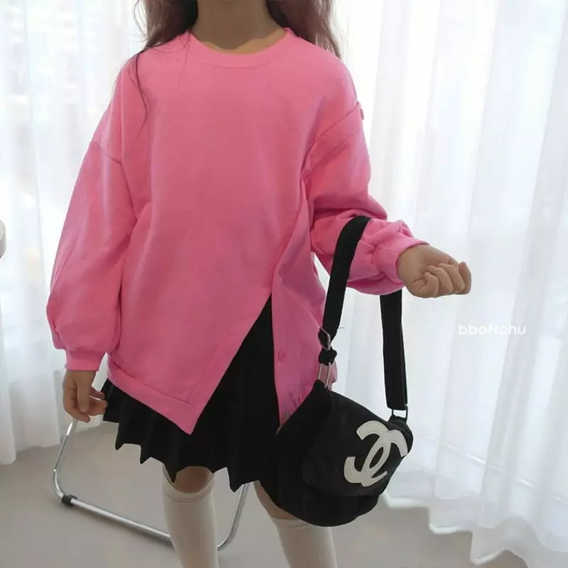 Bbonchu - Korean Children Fashion - #littlefashionista - Button Sweatshirt - 4