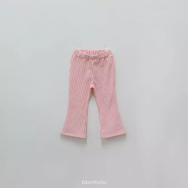 Bbonchu - Korean Children Fashion - #littlefashionista - Check Wide Pants - 4