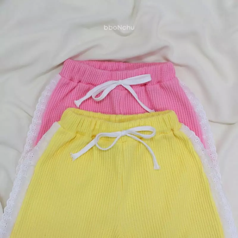 Bbonchu - Korean Children Fashion - #minifashionista - Lace Jogger Pants - 3