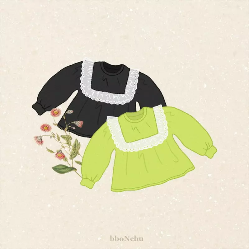 Bbonchu - Korean Children Fashion - #minifashionista - Petti Lace Tee - 8