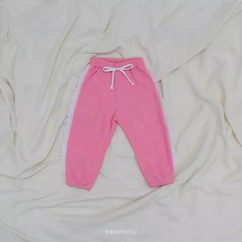 Bbonchu - Korean Children Fashion - #minifashionista - Lace Jogger Pants - 4
