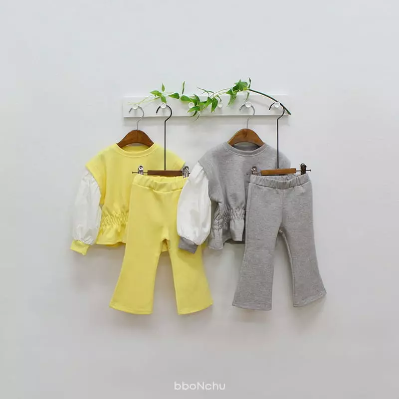 Bbonchu - Korean Children Fashion - #prettylittlegirls - Lemona Top Bottom Set