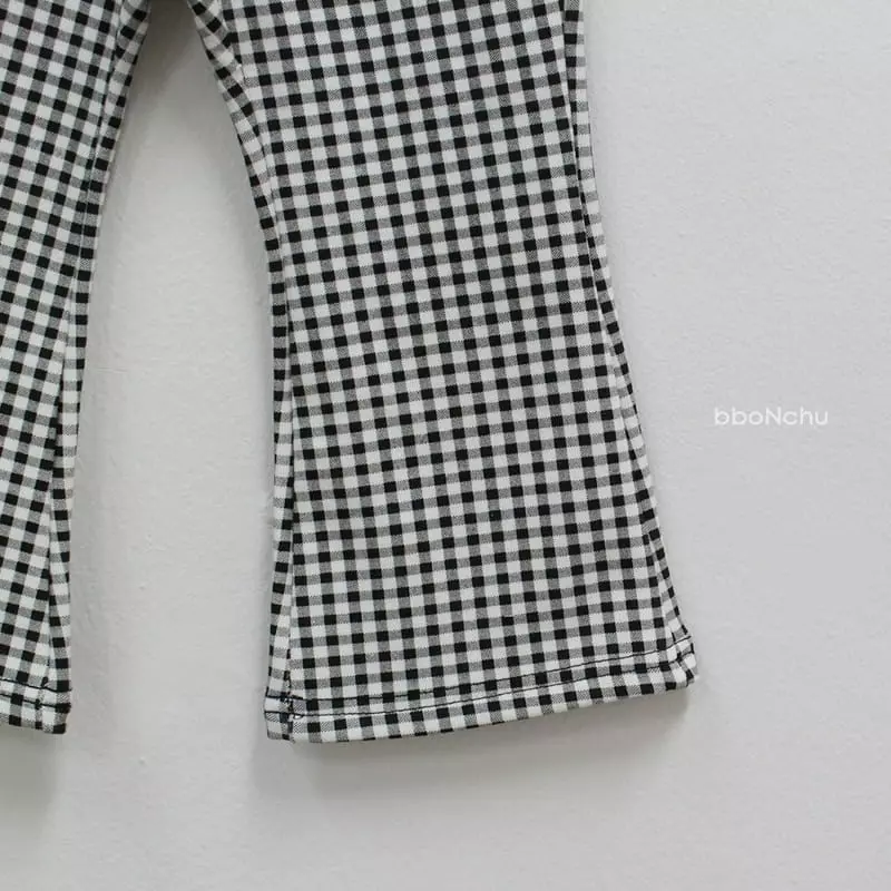 Bbonchu - Korean Children Fashion - #prettylittlegirls - Check Wide Pants - 6