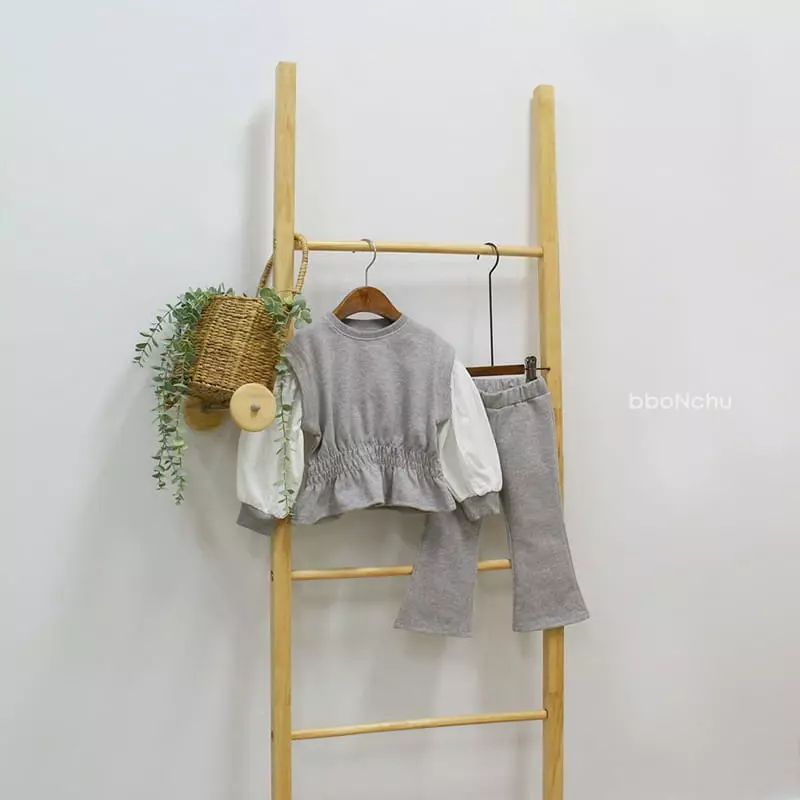 Bbonchu - Korean Children Fashion - #todddlerfashion - Lemona Top Bottom Set - 2