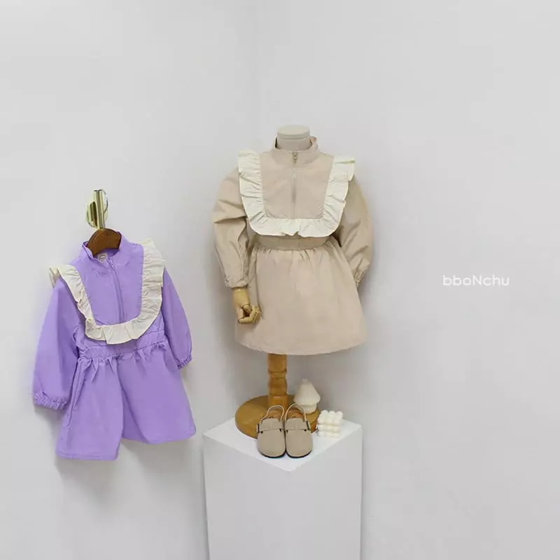 Bbonchu - Korean Children Fashion - #todddlerfashion - Spring Wind One-piece