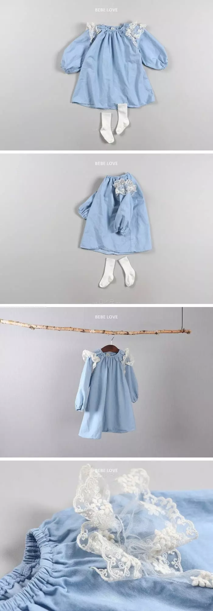 Bebe Love - Korean Baby Fashion - #babyclothing - Denim One-piece