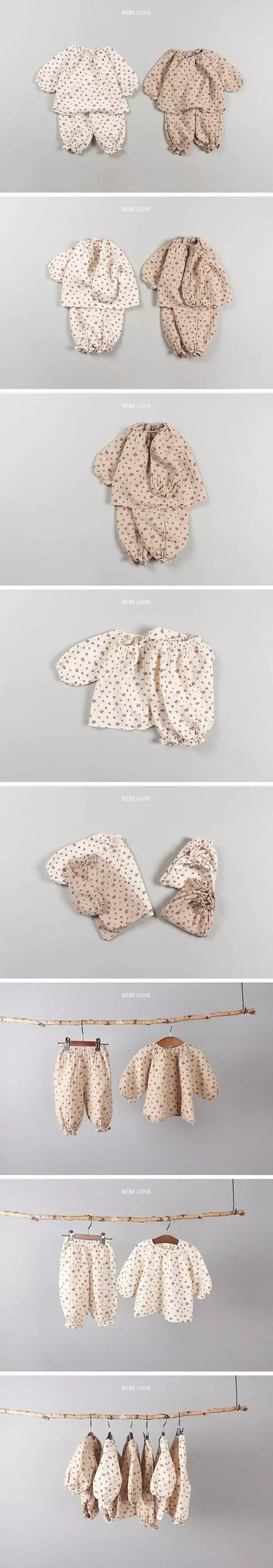 Bebe Love - Korean Baby Fashion - #babyfever - Rose Top Bottom Set 