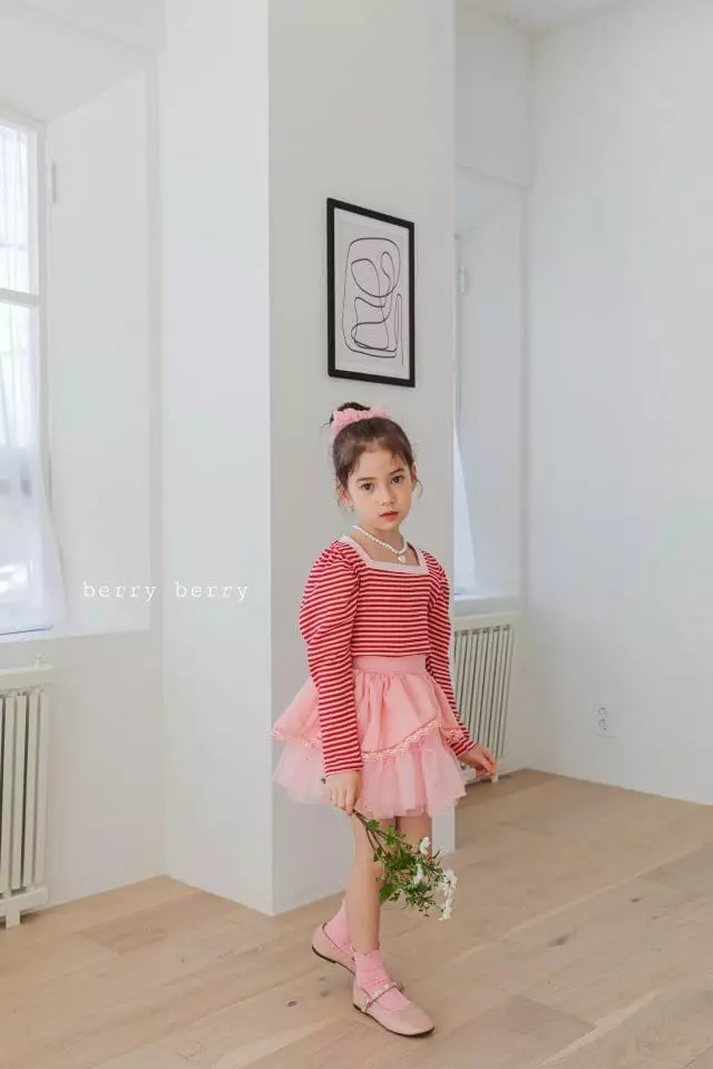 Berry Berry - Korean Children Fashion - #kidsstore - Eyelet Tee