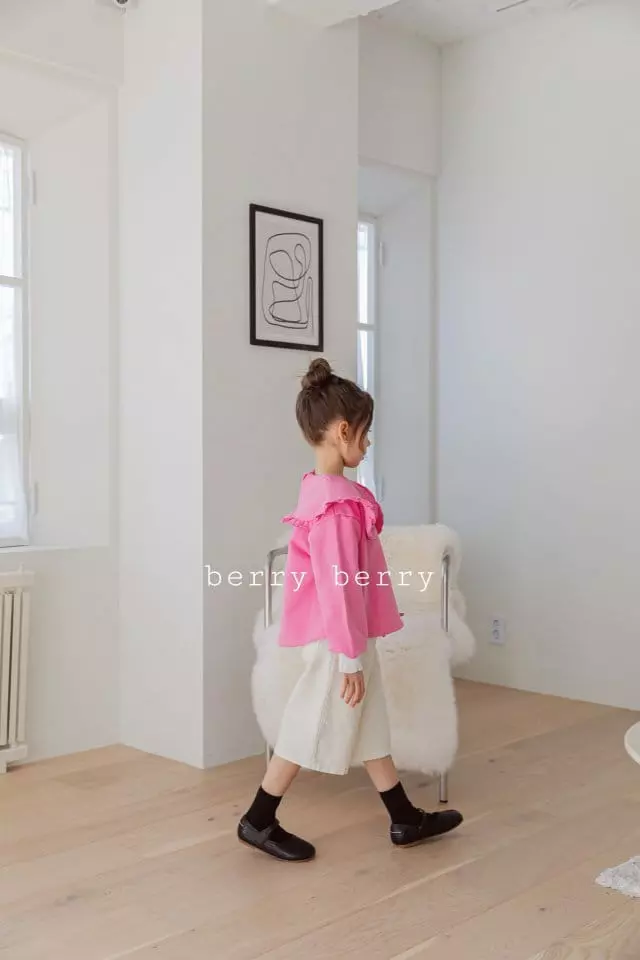 Berry Berry - Korean Children Fashion - #kidzfashiontrend - Heart Embroidery Tee - 3