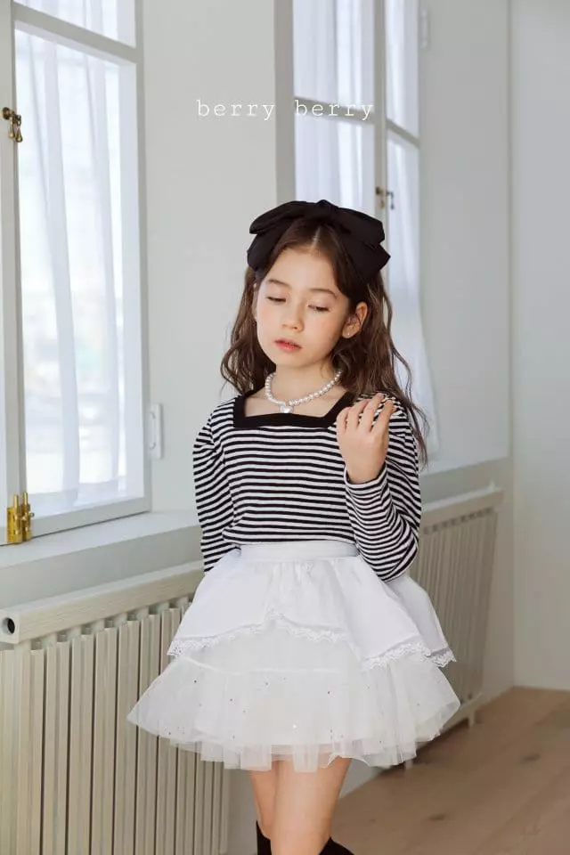 Berry Berry - Korean Children Fashion - #kidzfashiontrend - Eyelet Tee - 2