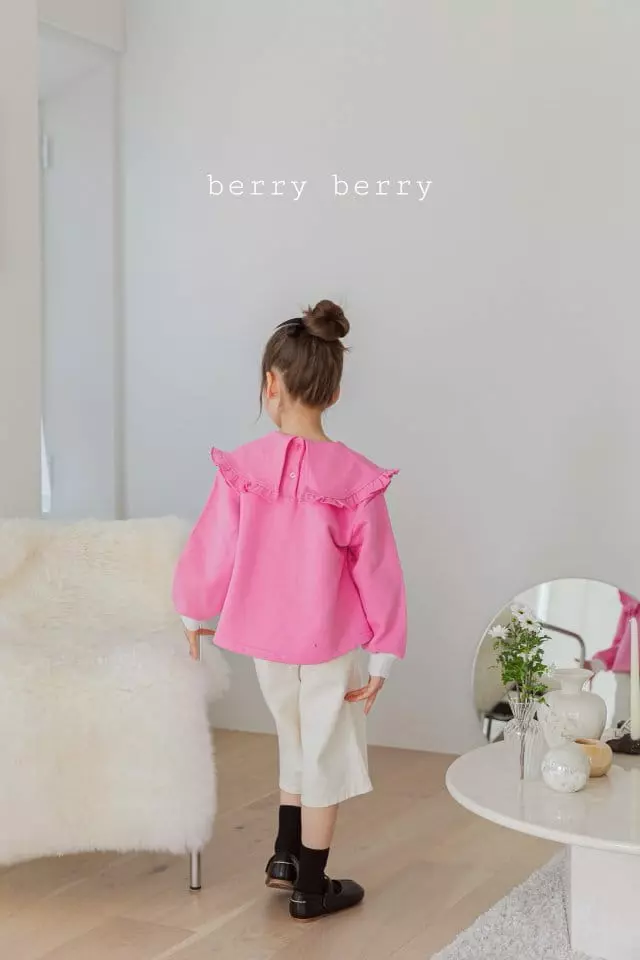 Berry Berry - Korean Children Fashion - #minifashionista - Heart Embroidery Tee - 7