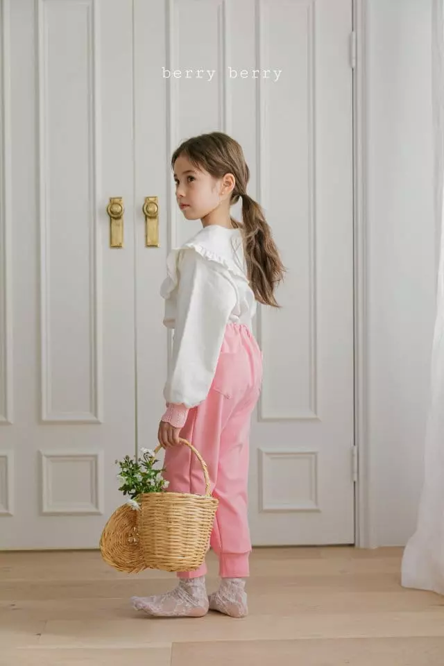 Berry Berry - Korean Children Fashion - #todddlerfashion - Heart Embroidery Tee - 9