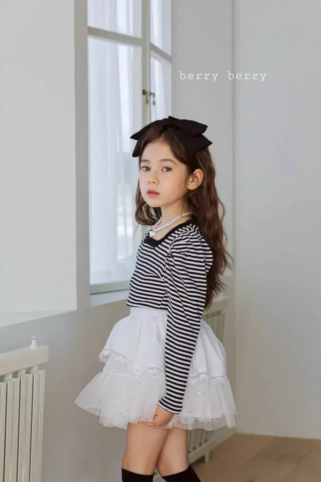 Berry Berry - Korean Children Fashion - #todddlerfashion - Eyelet Tee - 8