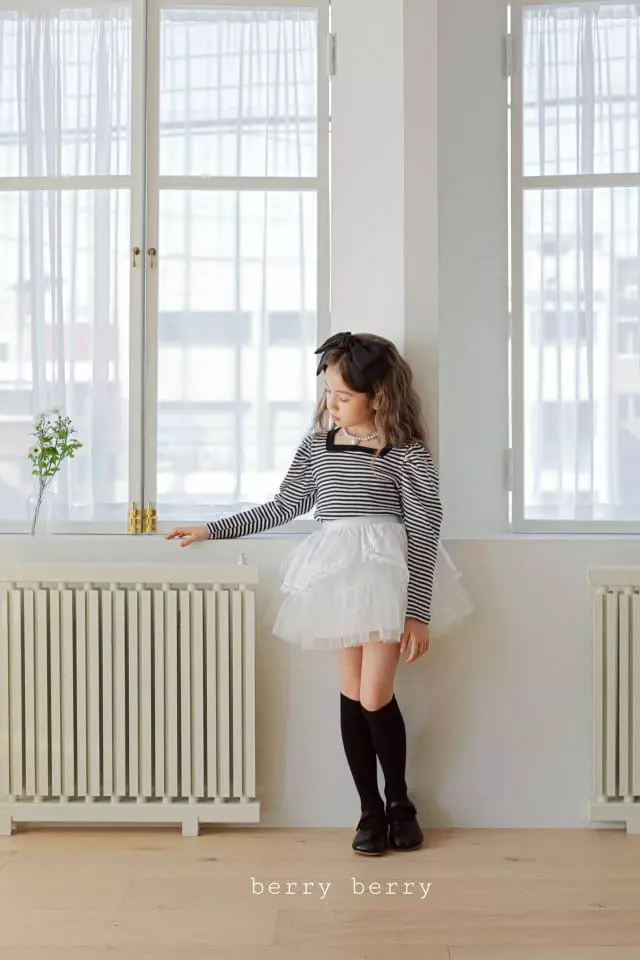 Berry Berry - Korean Children Fashion - #toddlerclothing - Eyelet Tee - 9