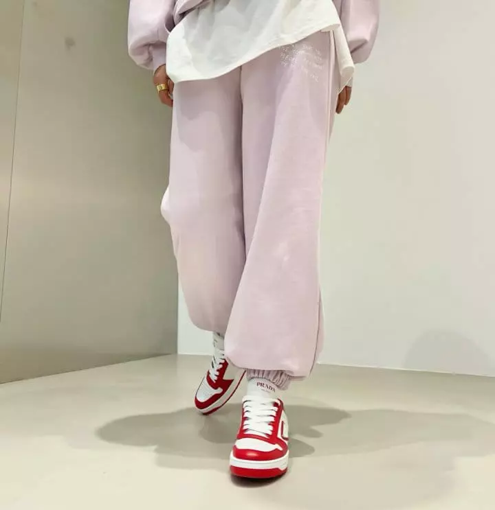 Black Fuchsia - Korean Women Fashion - #restrostyle - Make Training Pants