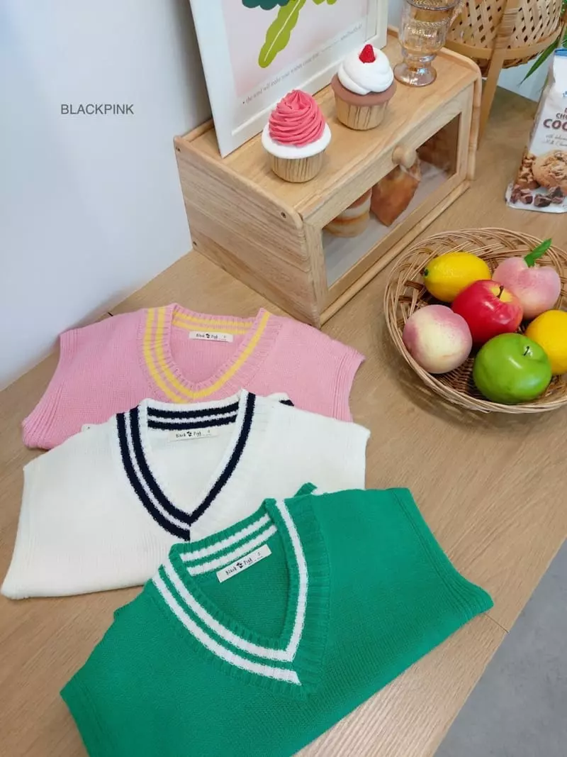 Black Pink - Korean Children Fashion - #Kfashion4kids - Vivid School Vest - 2