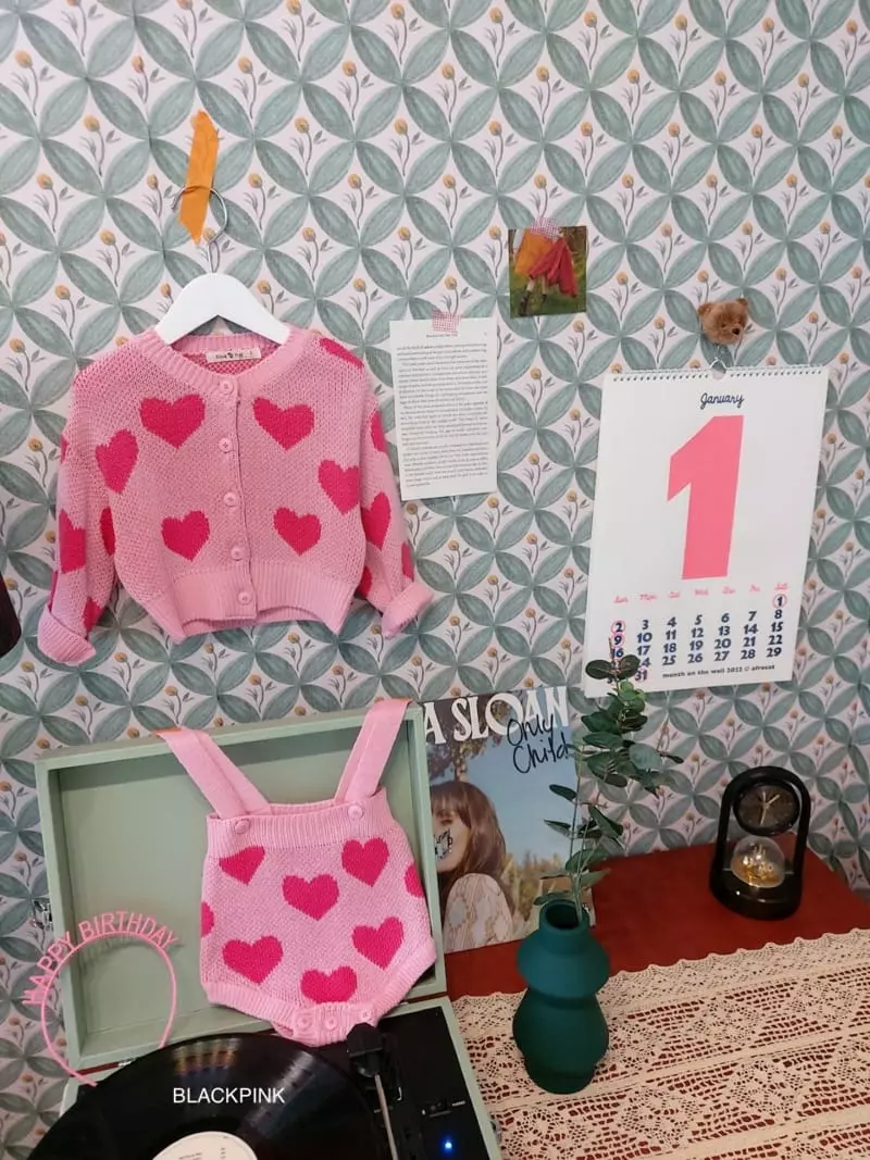 Black Pink - Korean Children Fashion - #discoveringself - Spring Heart Cardigan - 11