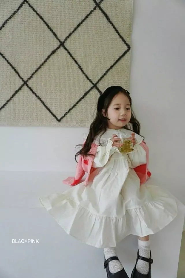 Black Pink - Korean Children Fashion - #discoveringself - Spring Big Collar One-piece