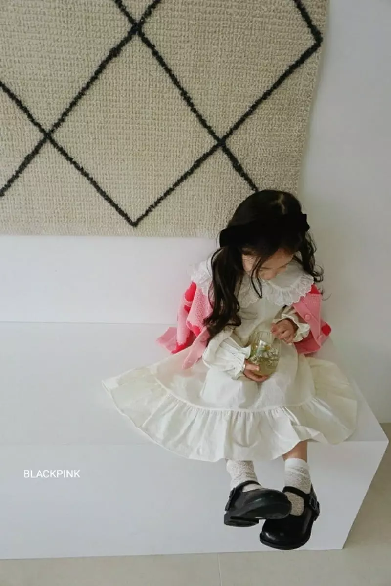 Black Pink - Korean Children Fashion - #fashionkids - Spring Big Collar One-piece - 2