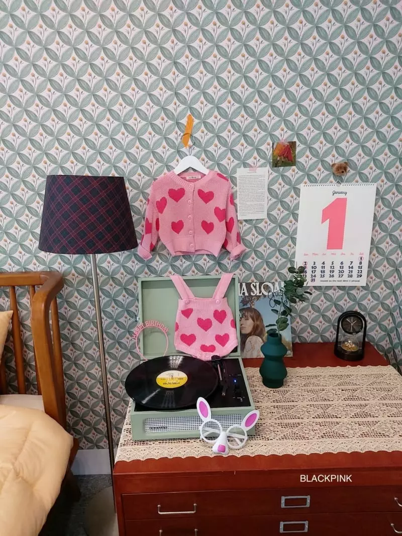 Black Pink - Korean Children Fashion - #kidzfashiontrend - Spring Heart Bodysuit - 7