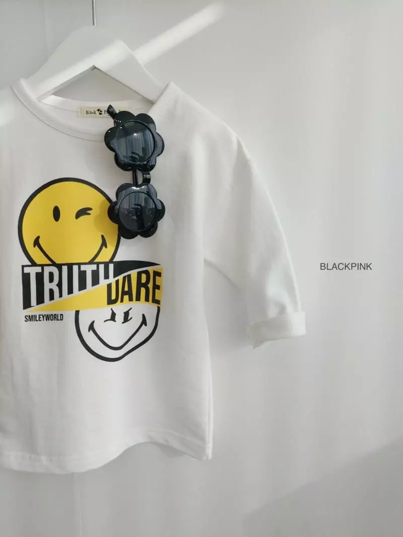 Black Pink - Korean Children Fashion - #kidzfashiontrend - Smile Tee - 3