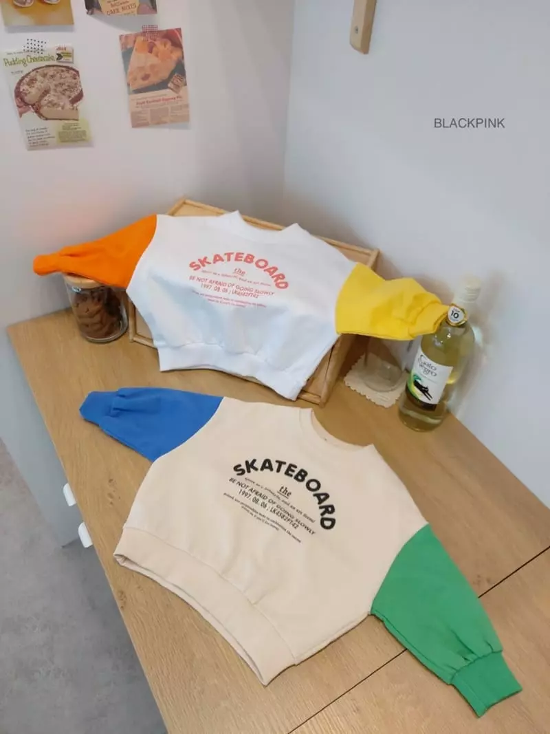 Black Pink - Korean Children Fashion - #littlefashionista - Skateboard Sweatshirt - 6