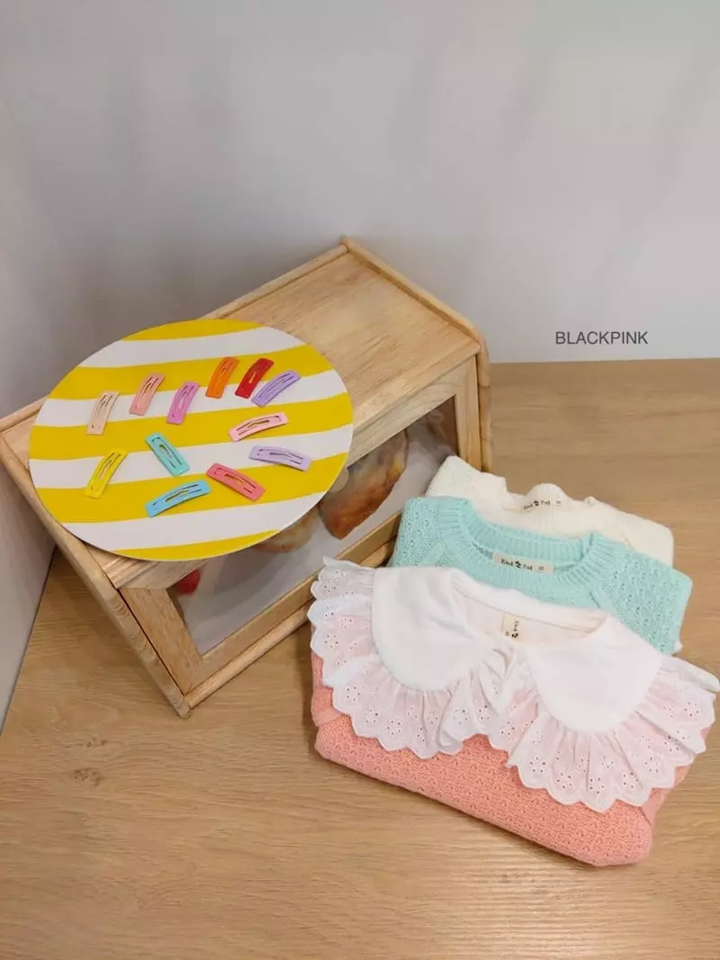 Black Pink - Korean Children Fashion - #Kfashion4kids - Big Collar Tee - 4
