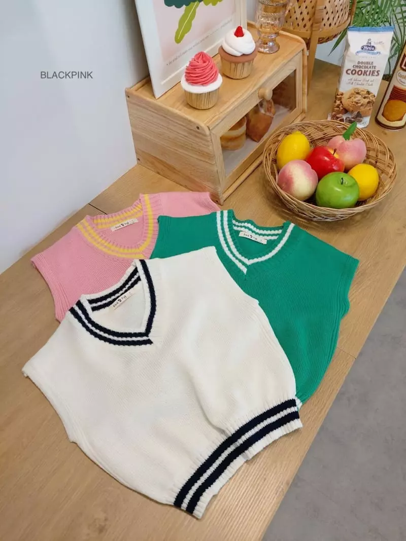 Black Pink - Korean Children Fashion - #littlefashionista - Vivid School Vest - 3
