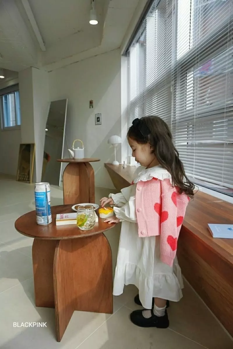 Black Pink - Korean Children Fashion - #magicofchildhood - Spring Heart Cardigan - 2
