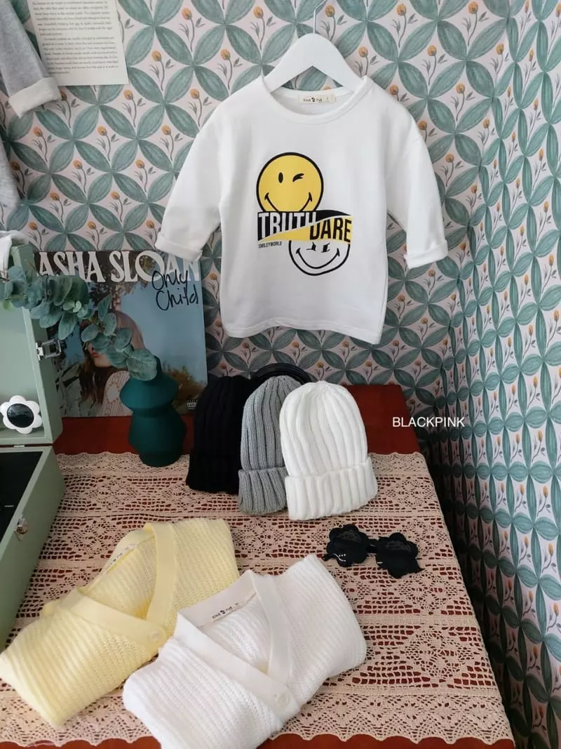 Black Pink - Korean Children Fashion - #prettylittlegirls - Smile Tee - 8