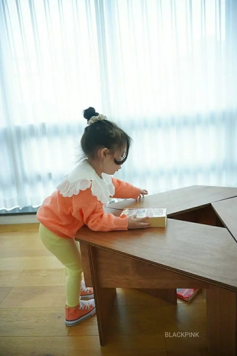 Black Pink - Korean Children Fashion - #prettylittlegirls - Big Collar Tee - 7