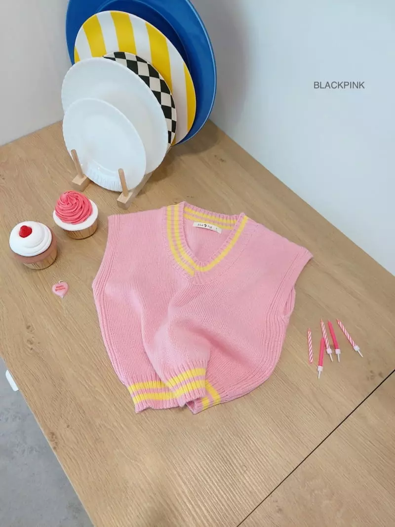 Black Pink - Korean Children Fashion - #stylishchildhood - Vivid School Vest - 9