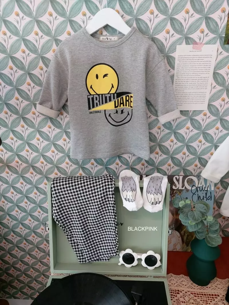 Black Pink - Korean Children Fashion - #todddlerfashion - Smile Tee - 9
