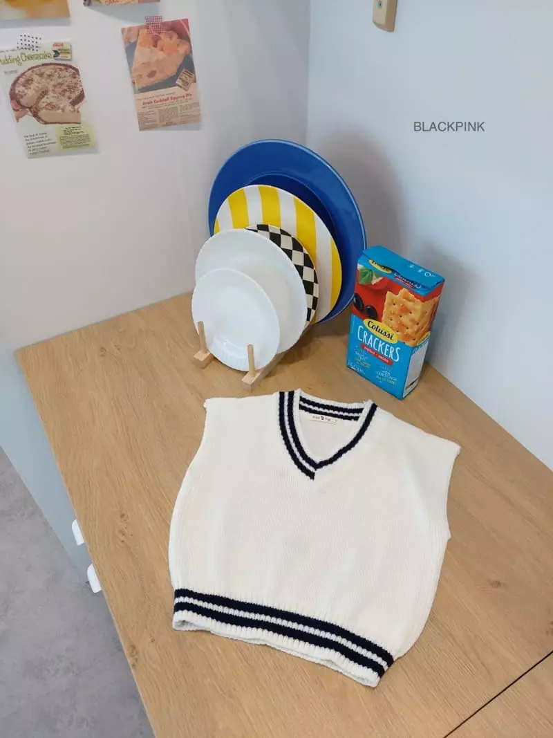 Black Pink - Korean Children Fashion - #todddlerfashion - Vivid School Vest - 7