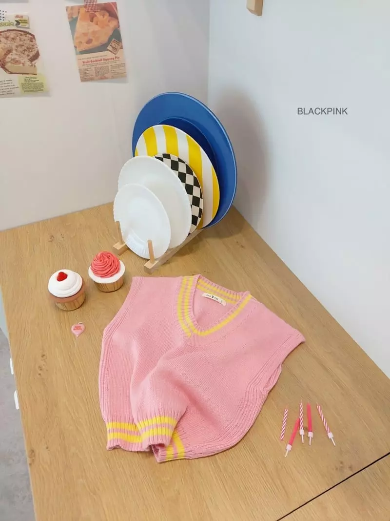 Black Pink - Korean Children Fashion - #toddlerclothing - Vivid School Vest - 8