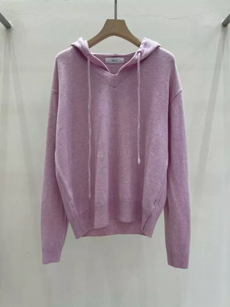Blanc - Korean Women Fashion - #momslook - V Hoody Tee - 3