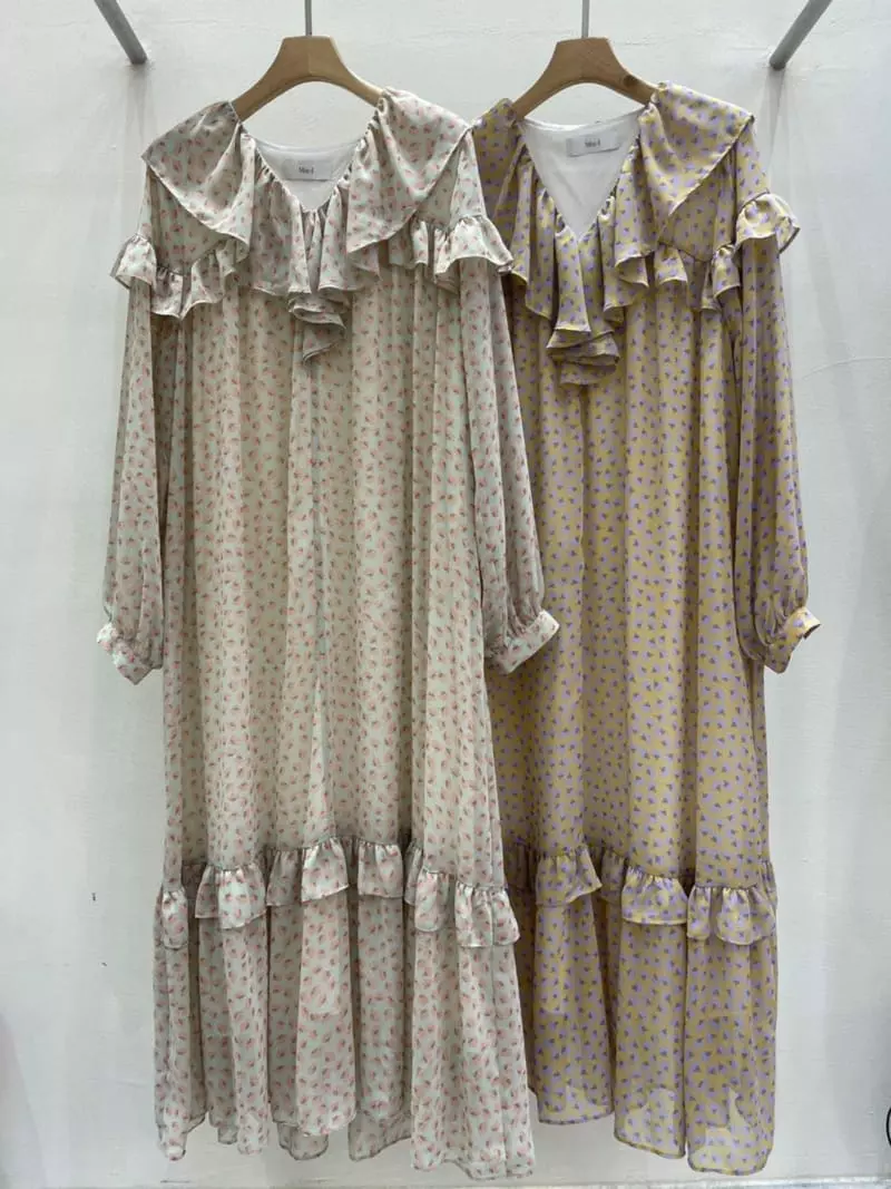Blanc - Korean Women Fashion - #momslook - Frill Long One-piece - 2