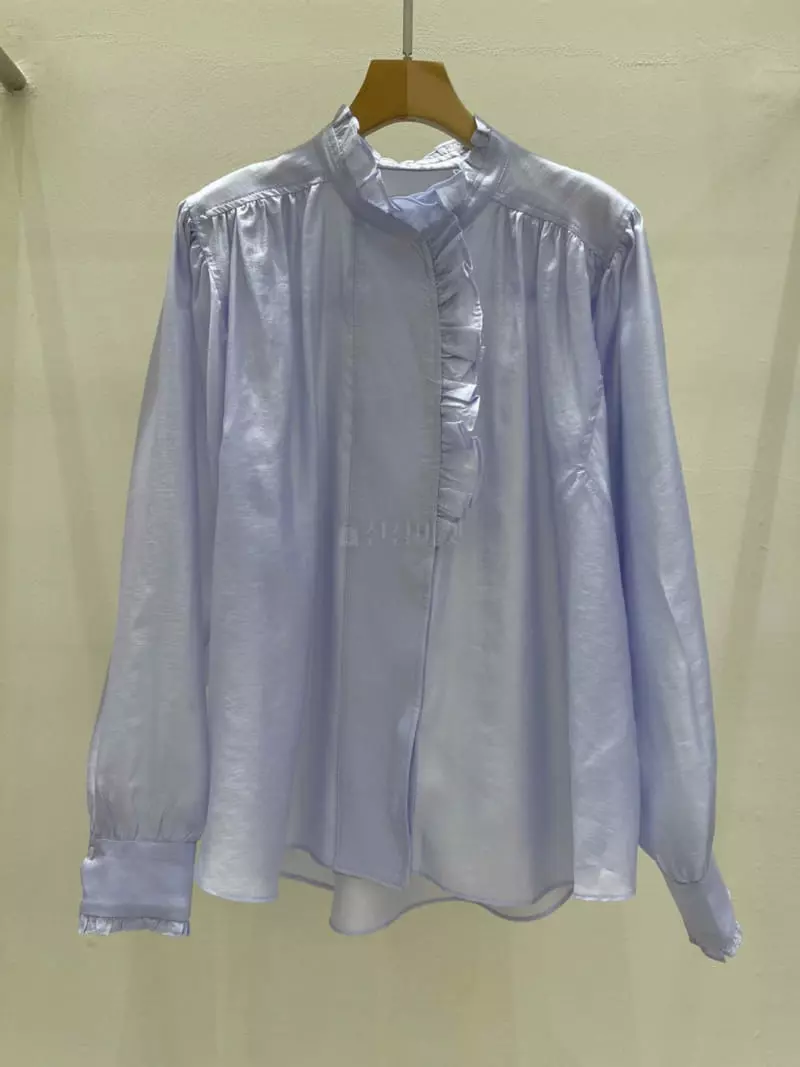 Blanc - Korean Women Fashion - #momslook - Frill Blouse - 3