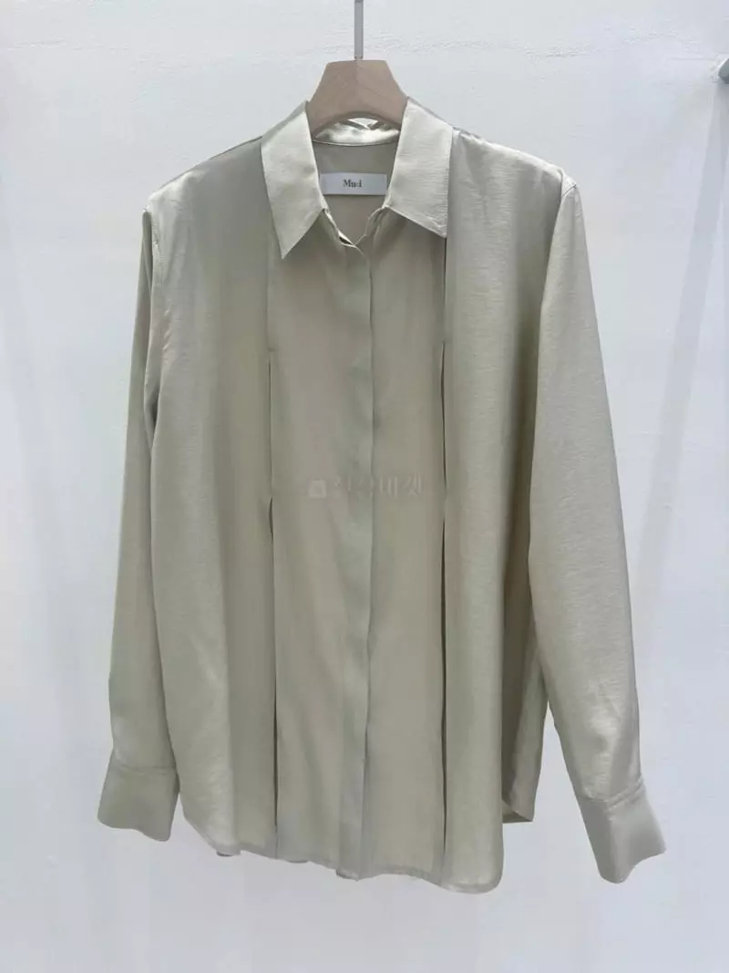 Blanc - Korean Women Fashion - #momslook - Collar Slit Shirt - 3
