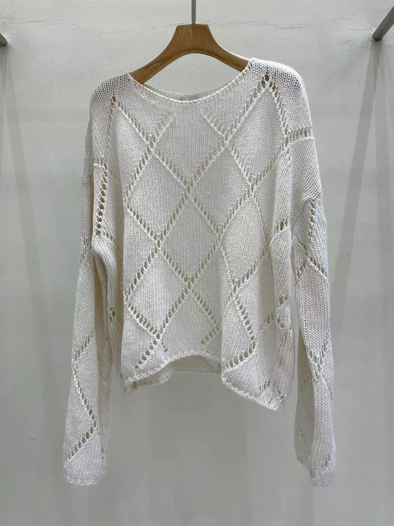 Blanc - Korean Women Fashion - #momslook - Scotch Knit Shirt