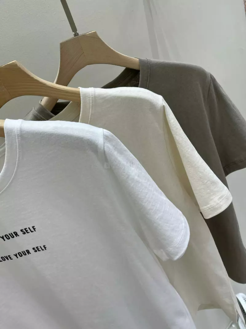 Blanc - Korean Women Fashion - #momslook - Love Tee - 4