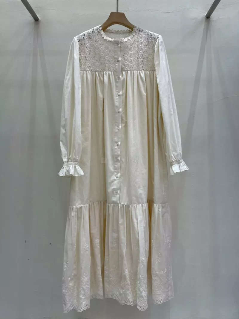 Blanc - Korean Women Fashion - #womensfashion - Lace One-piece