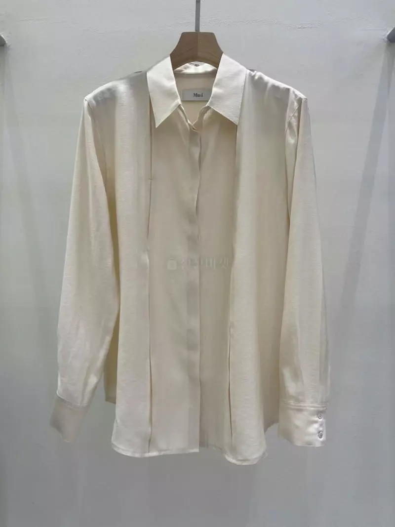 Blanc - Korean Women Fashion - #womensfashion - Collar Slit Shirt - 2
