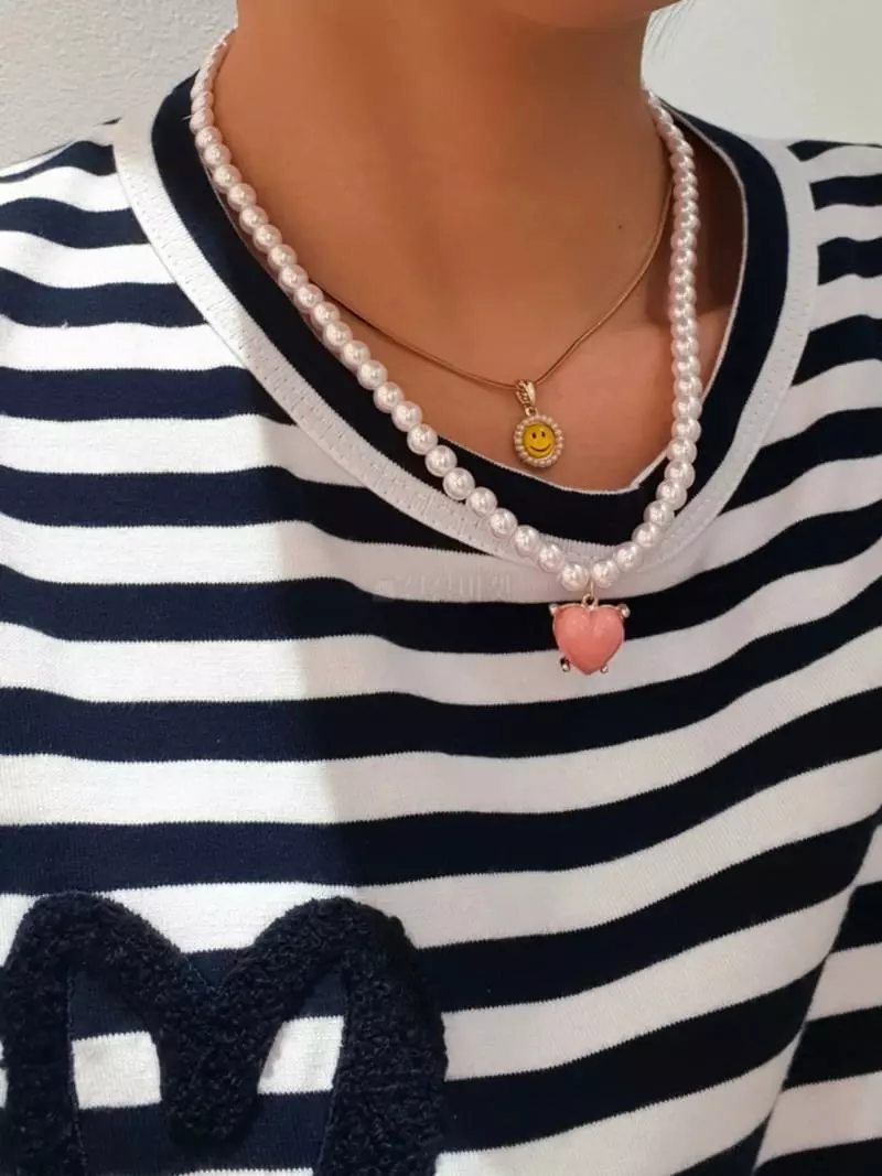 Blancchouette - Korean Women Fashion - #momslook - Heart 13 Necklace - 2