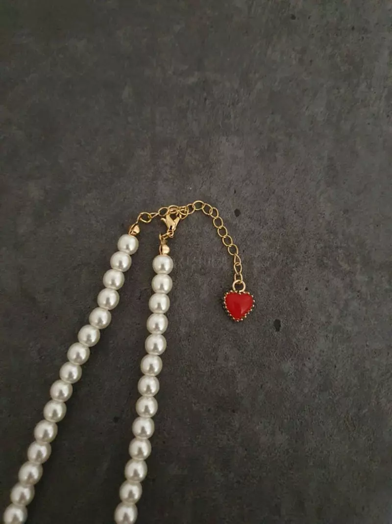 Blancchouette - Korean Women Fashion - #momslook - Heart 9 Necklace - 3