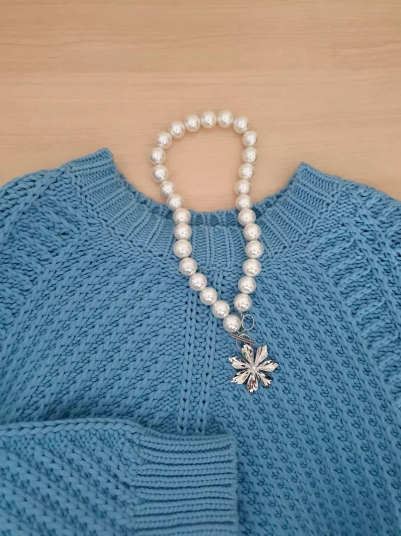 Blancchouette - Korean Women Fashion - #momslook - Flower Necrease - 3
