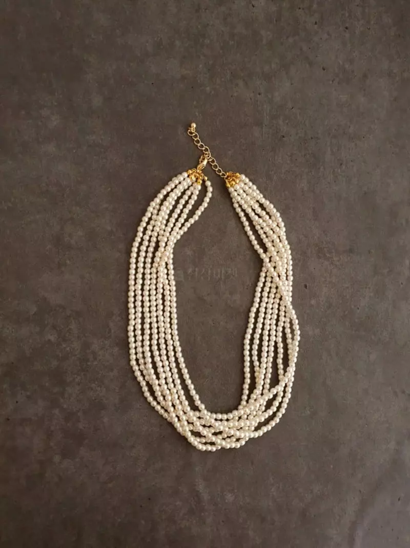 Blancchouette - Korean Women Fashion - #momslook - Pearl 3 Necklace