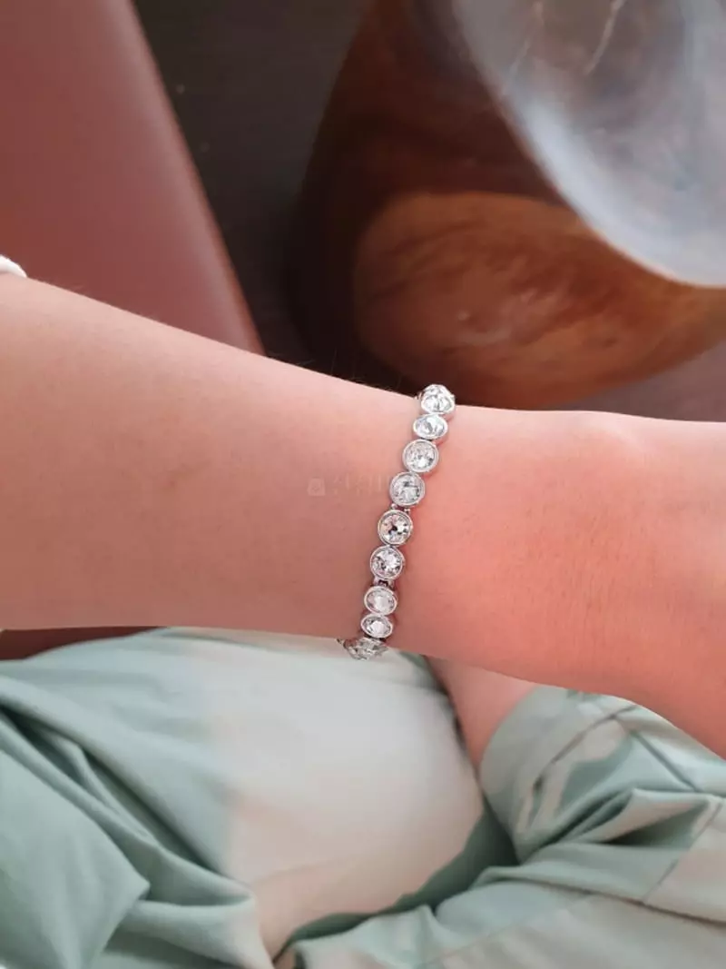Blancchouette - Korean Women Fashion - #momslook - Crystal Bracelet - 4