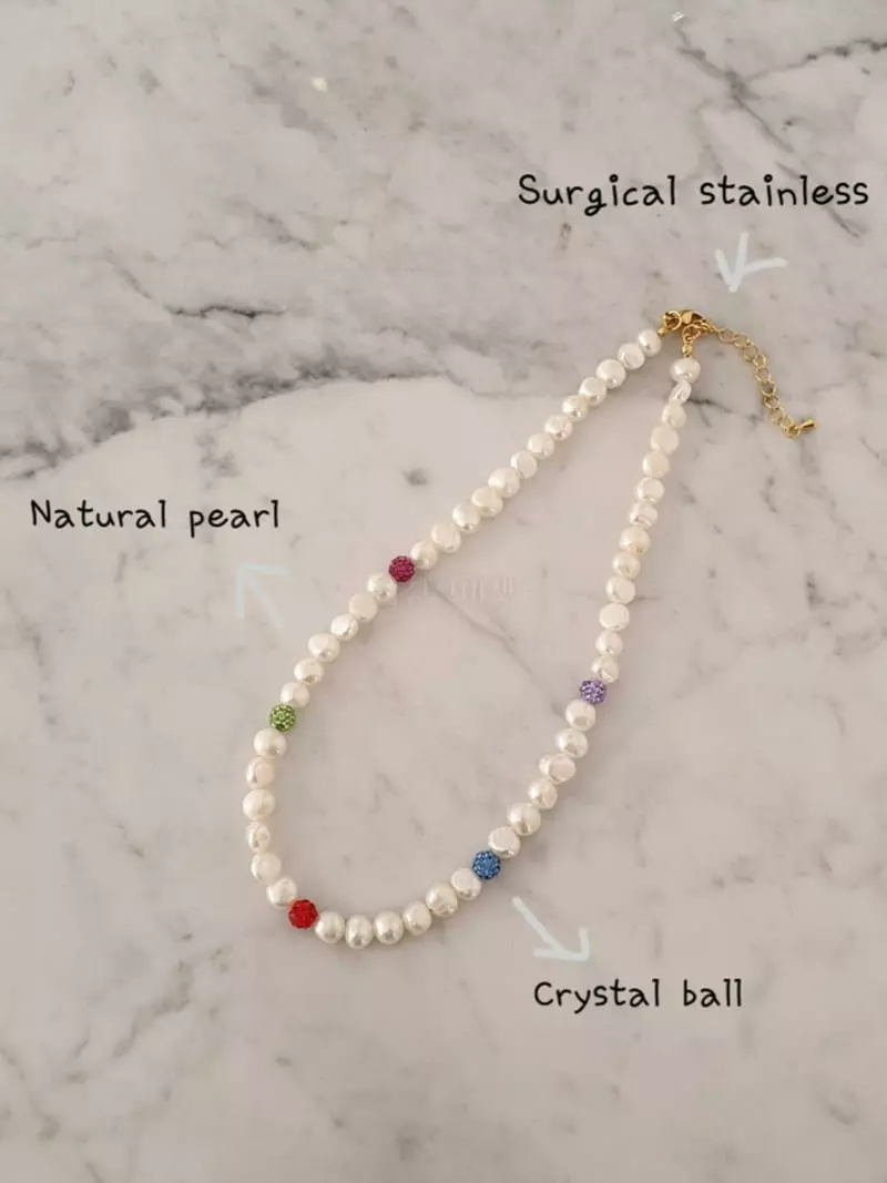 Blancchouette - Korean Women Fashion - #momslook - Pearl 8 Necklace - 2